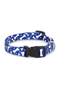 Casual Canine Pooch Pattern Dog Collar - Blue Bone